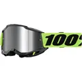 100% Crossbrille Accuri Gen. 2 Neon Yellow - Mirror Silver, Anti-Fog