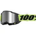 100% Accuri 2 EXTRA Neon Yellow Brille Cross Mountainbike MX Gläser silber