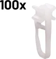 Deco-Raum Gardinengleiter X-Gleiter, mit Faltenlegehaken für Gardinenschienen, (100-St), für 6mm Innenlaufschienen Laufschienen Schlaufengleiter