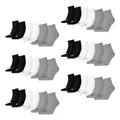 PUMA unisex Quarter Sportsocken Kurzsocken Socken 18 Paar, Farbe:Mehrfarbig, Menge:18 Paar (6x 3er Pack), Größe:47-49, Artikel:-882 grey/white/black