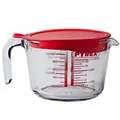 Pyrex Messkanne Messbecher Glas Küchenbecher Dosierhilfe Küche Becher Deckel 1L