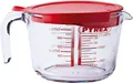 Pyrex Messkanne Messbecher Glas Küchenbecher Dosierhilfe Küche Becher Deckel 1L