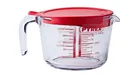 Pyrex-Glasmessbecher mit Deckel 1l