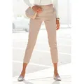 Vivance Chinohose (mit Gürtel in Lederoptik) in klassischer Basic-Form, Stoffhose, Business-Look braun 40