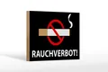 Femer GmbH Holzbild Hinweis 18x12 cm Rauchverbot, Hinweise und Warnungen (1 St), Glatte Holzfaserplatte (MDF), vorn beschichtet