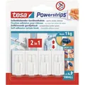 Tesa - Powerstrips Vario-gardinenhaken / Selbstklebende Gardinenhaken Von Wieder Ablösbar Und Mehrfach Verwendbar / Bis 1 Kg Belastung / 1 X 4 Stück / Weiß