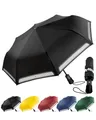 Regenschirm Sturmfest Taschenschirm mit Reflexstreifen Schwarz Umbrella Kompa...