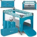 Lionelo Stefi babybetten reisebetten baby reisebett Kinderreisebett Laufstall Grün - Türkis