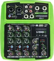 Pronomic Mini4 USB-Mischpult - USB-betriebener 4-Kanal Mixer - 2 Kanäle mit Combobuchsen - Stereo-Eingang - Medienplayer/-recorder mit Bluetooth und USB - Audio-Interface - Grün