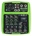 USB-betriebener 4-Kanal Mini-Mixer in Grün mit Bluetooth, USB & Audio-Interface