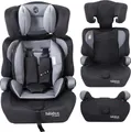 FableKids® MIKA Autokindersitz Autositz Kinderautositz für Kinder 76-150 cm ab 15 Monaten 3-Punkt-Gurt Verstellbar 44,5x41x68-75cm ECE R129/03 Grau