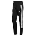 adidas Men's Workout Essentials All-Set 3-Stripes Knit Pant, Black/White, L