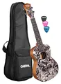 Cascha Art Series Konzert Ukulele Sketch Mahagoni Fichtendecke Tasche Plektren