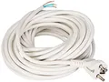 as - Schwabe Anschlussleitung 10 m H05VV-F 3G1,0 Verbindungskabel, Schutzkontaktwinkelstecker mit Leitung, Anschlusskabel 30 mm abgemantelt mit Aderendhülsen, Stromkabel 230V, 10A, IP20, Weiß, 70800