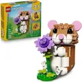 LEGO Creator 3-in-1-Set Niedlicher Hamster mit Blume - Kinderspielzeug mit Tierfigur - Hamster Konstruktionsspielzeug - MINT Spielzeug mit 3 Bauopt... - Bunt