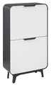ARREGUI Round CR441-R Design Mülleimer für die Küche | 4 Fächer Mülltrennsystem aus Stahl | 4 x 17 L (68 L) | 4 Fach Abfalleimer | Herausnehmbare Inneneimer mit Griff | anthrazit und weiß matt