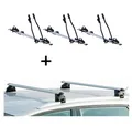 3xFahrradträger SAGITTAR+Dachträger CRV120 für Mitsu-hi Outlander III 5Tür ab13