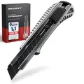 HASKYY Cutter Messer Universal Professional Extra scharfer SK5 Klinge Cuttermesser 18mm Abbrechklinge Kartonmesser Teppichmesser - Silber