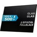 SUNNIVA® Solarmodul 500 W FULL BLACK Bifazial Glas/Glas PV Modul Solarpanel - PMax 500W Bifacial N-Type, für Balkonkraftwerk oder PV Solar Anlage