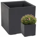 Lamela Blumentopf Karo 40cm Anthrazit Beton