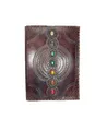 ROOGU XXL Fotoalbum mit 7 Chakra-Steinen – Handgefertigt in Indien – Büffelleder & Baumwollpapier – 240 Fotos 10x15 – 35x26cm – Vintage Fotoalbum zum Einkleben