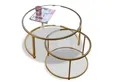 Mirabeau Couchtisch Couchtisch 2er Set Caraman messing/klar