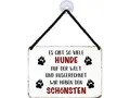 Blechwaren Fabrik Braunschweig Kulthänger Blechschild Es gibt so viele Hunde - wir haben den SCHÖNSTEN KH113