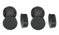 STECKEL Wanddekoobjekt 6 Stück schwarze Steckdosen-Abdeckungen 26.B6 Staubschutz (Sparset, 6er Set), Spritz- und Staubschutz