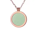 Morella Kette mit Anhänger Halskette roségold mit Chakren Scheibe 33 mm (2-tlg), Samtbeutel