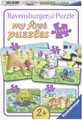 RAVENSBURGER - Meine ersten Puzzles - 4 Puzzles 2;4;6 und 8 Teile - Haustiere...