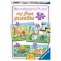 Ravensburger Kinderpuzzle - 06951 Niedliche Haustiere - my first puzzle mit 2,4,