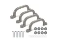 relaxdays Klettergriff Klettergerüst-Griffe im Set, grau, 4er Pack
