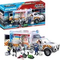 playmobil Spielset CITY ACTION 70936, ab 5 Jahre, Rettungs-Fahrzeug: US Ambulance, mit Sound und Licht, 93 Teile