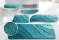 OTTO home Badematte Josie, Badvorleger, Badezimmer Teppich, Höhe 20 mm, rutschhemmend beschichtet, fußbodenheizungsgeeignet, schnell trocknend, strapazierfähig, Polyester, rechteckig, 3-tlg. Stand-WC Set, Badteppich, Badematten, rechteckig, rund & als 3-tlg. Set erhältlich