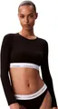 Calvin Klein Damen Bralette Lightly Lined mit Logobund, Schwarz (Black), XL