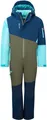 Trollkids Kids Hallingdal Snowsuit pine green/my. blue/arctic blue - Größe 116 Kinder
