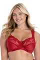 Miss Mary of Sweden Jacquard & Lace Bügel-BH – Seitliche Stütze, Voll-Cups, Starker Halt 95F Rot