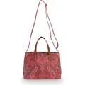 PiP Studio Damen Handtasche Damentasche Kunstleder Shopper Small Kyoto Festival, Farbe:Rot, Artikel:-dark pink - Rot