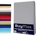 Buymax Wasserbett Spannbettlaken Stretch 140x200-160x220 cm für Wasserbetten und Boxspringbetten Bettbezug für Matratzen bis 35 cm Matratzenhöhe, Silber