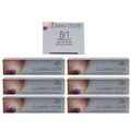 Wella Illumina 6 x 60 ml 8/1 hellblond asch Set