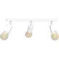 linovum AWORA Deckenleuchte E27 3 flammig weiß drehbar - Wohnzimmerlampe schwenkbar inkl. Vintage A60 LEDs dimmbar extra warmweiß