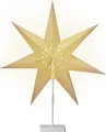 CASARIA® LED Weihnachtsstern mit Ständer Beleuchtet 60 cm Batterie Fenster Weihnachtsdeko Weihnachten Fensterdeko Leuchtstern Dekostern Papierstern