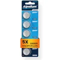 CR2025 Batterie Knopfzelle, 5er Pack, 3V Alpalium, Hohe Leistung für Fernbedienungen, Schlüsselanhänger, CPUs, tragbare und medizinische Geräte, CR 2025 Premium Qualität & Lange Lagerfähigkeit