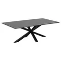 Actona Heaven Couchtisch Stahl/Glas 130x70 cm - matt schwarz