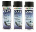 Schwarz Seidenmatt 3 x 400ml Dupli-Color Cars Lackspray Sprühlack  Spray 652240
