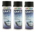 Schwarz seidenmatt 3 x 400ml Dupli-Color Cars Lackspray Sprühlack  652240