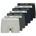 Jack & Jones Retro Boxer 7er Pack Jacbasic (Spar-Set, 7-St) Retro Short / Pant - Baumwolle - ohne Eingriff - Atmungsaktiv grau XL