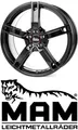 4x MAM W4 7x17 4/100,0 ET35 Black Painted