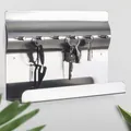 Edelstahl Schlüsselboard mit Magnet Notizwand, Schlüsselleiste mit Ablagefach