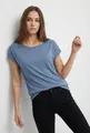 Vero Moda Rundhalsshirt VMAVA PLAIN SS TOP GAJRS NOOS Materialmix, regular fit